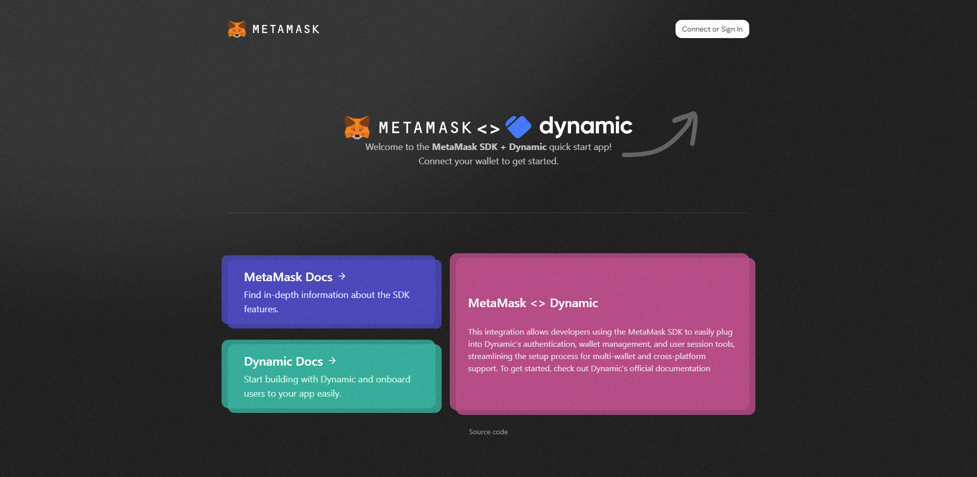 Stored capture of metamask-dynamic-demo.vercel.app