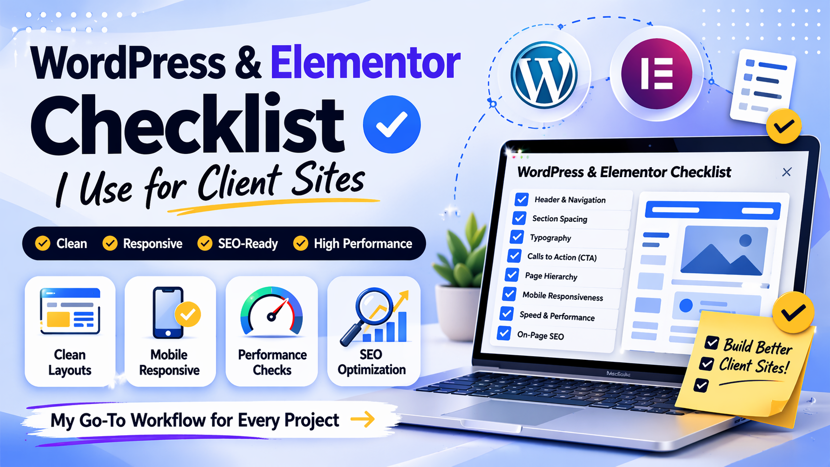 WordPress and Elementor Checklist I Use for Client Sites