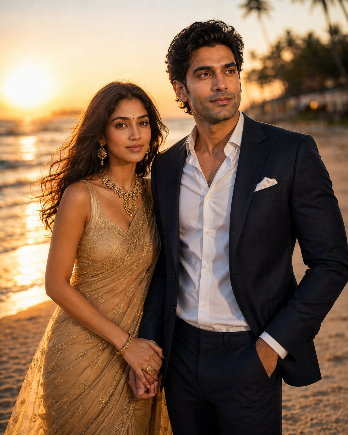 Romantic Sunset Couple – Cinematic Photorealistic Image Prompt