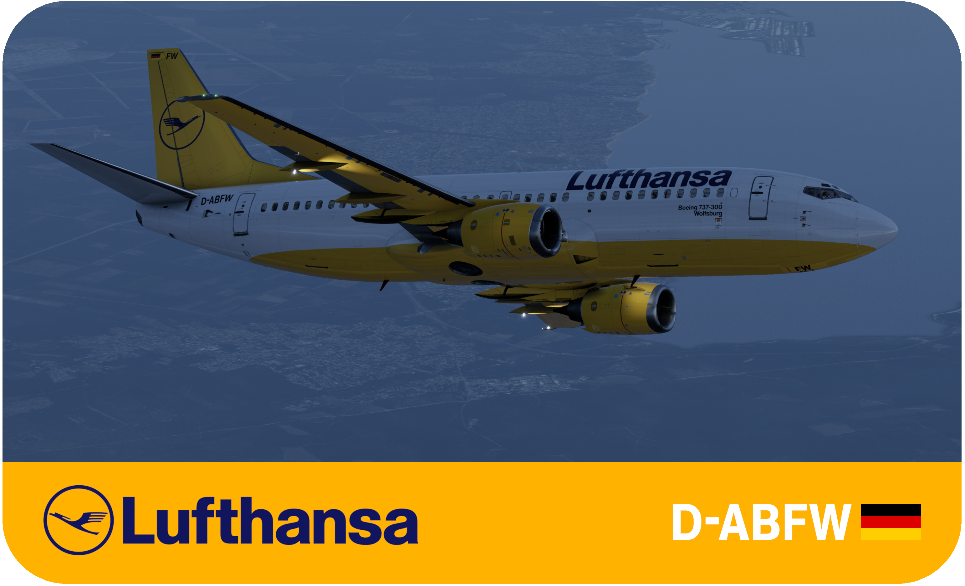 IXEG B737-300 *** Lufthansa D-ABFW [fictional] *** - IXEG 737 - X