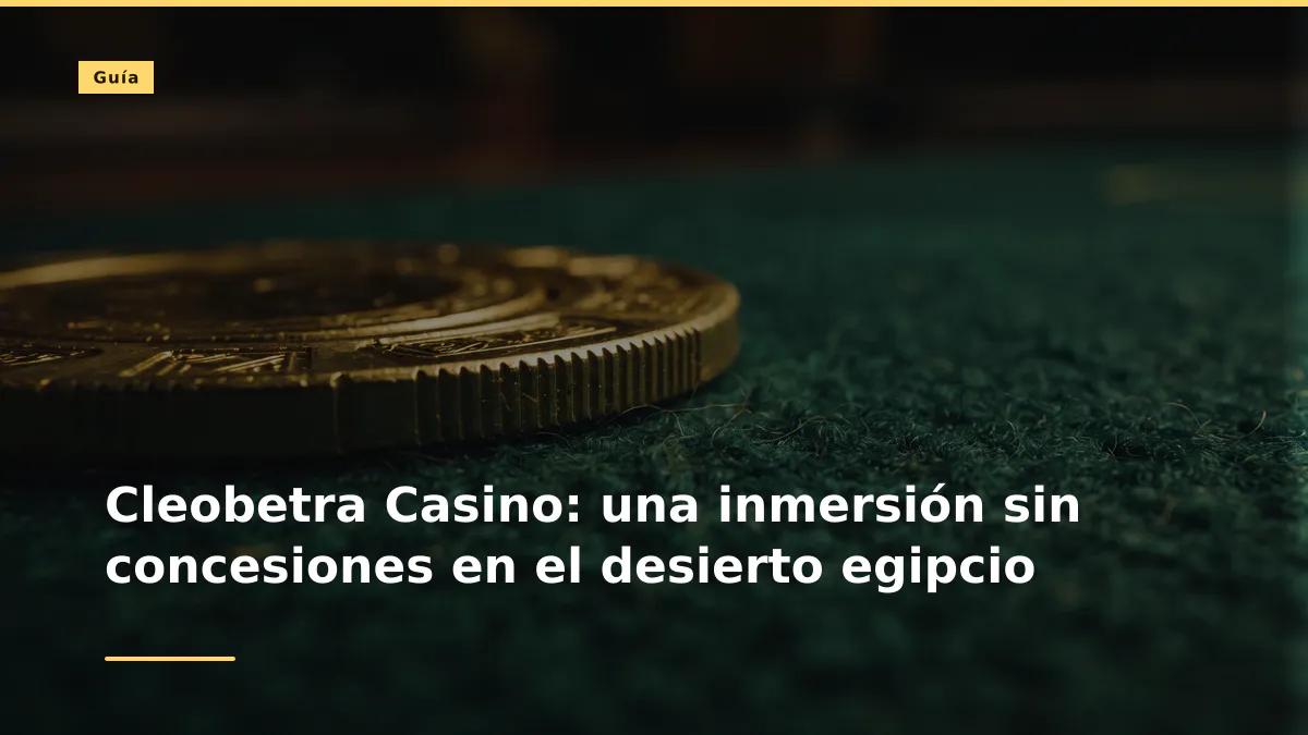 Cleobetra Casino: una inmersión sin concesiones en el desierto egipcio