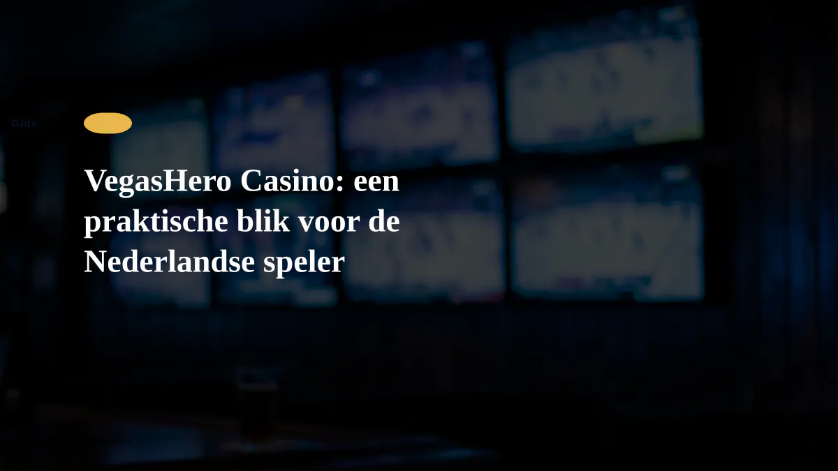 VegasHero Casino: een praktische blik voor de Nederlandse speler