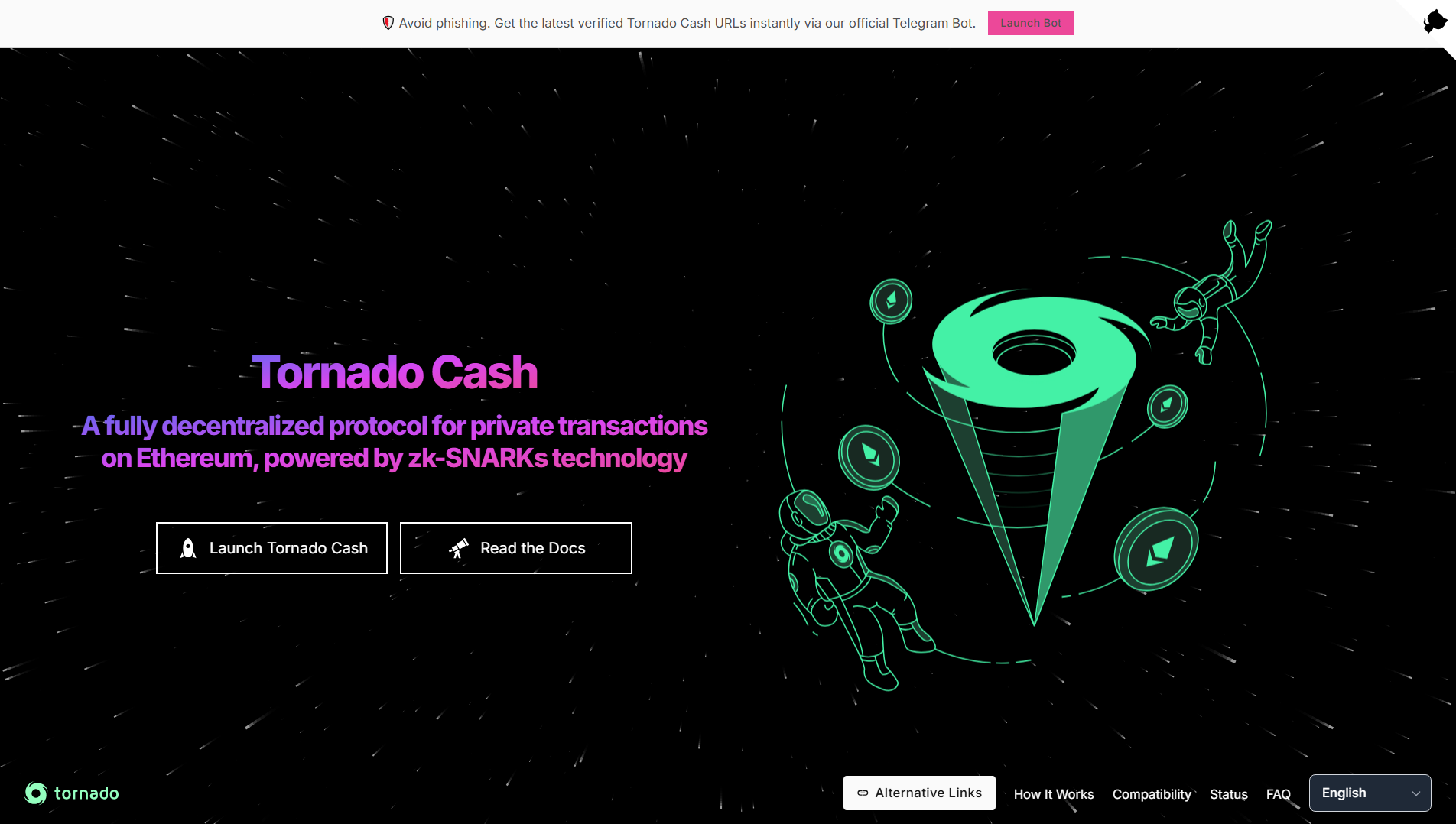 Stored capture of tornadocash.wiki