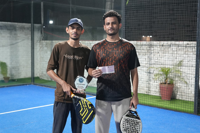 Tournament champions at Elite Courts Padel Tournament
