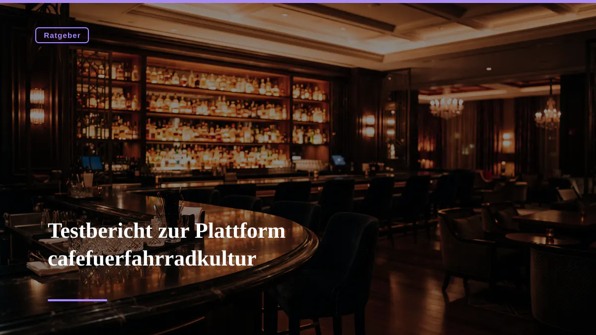 Testbericht zur Plattform cafefuerfahrradkultur