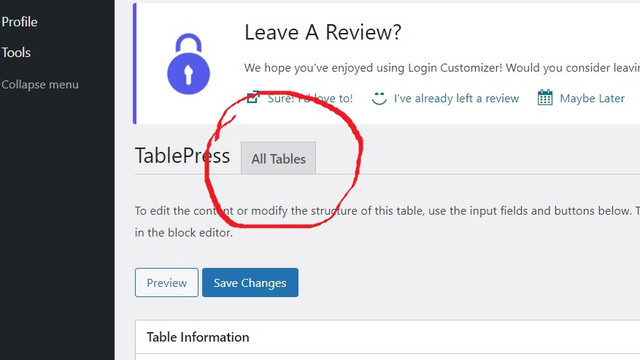 tablepress