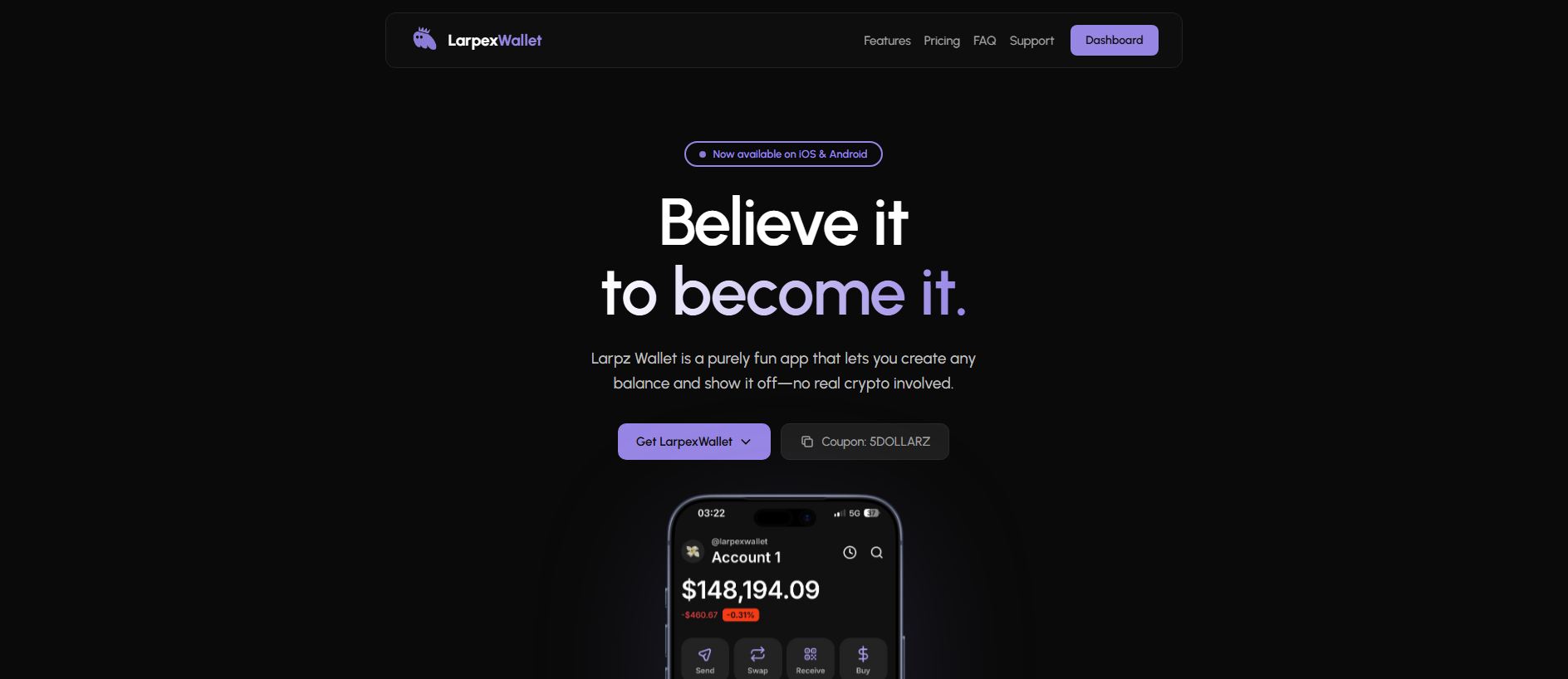 Stored capture of larpexwallet.xyz