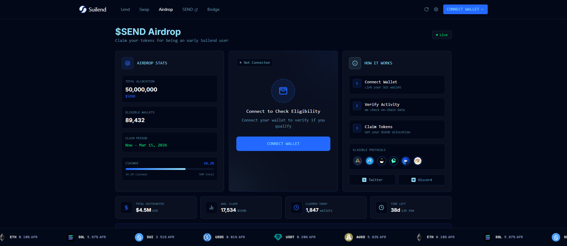 Screenshot of allocation-suilend.ws
