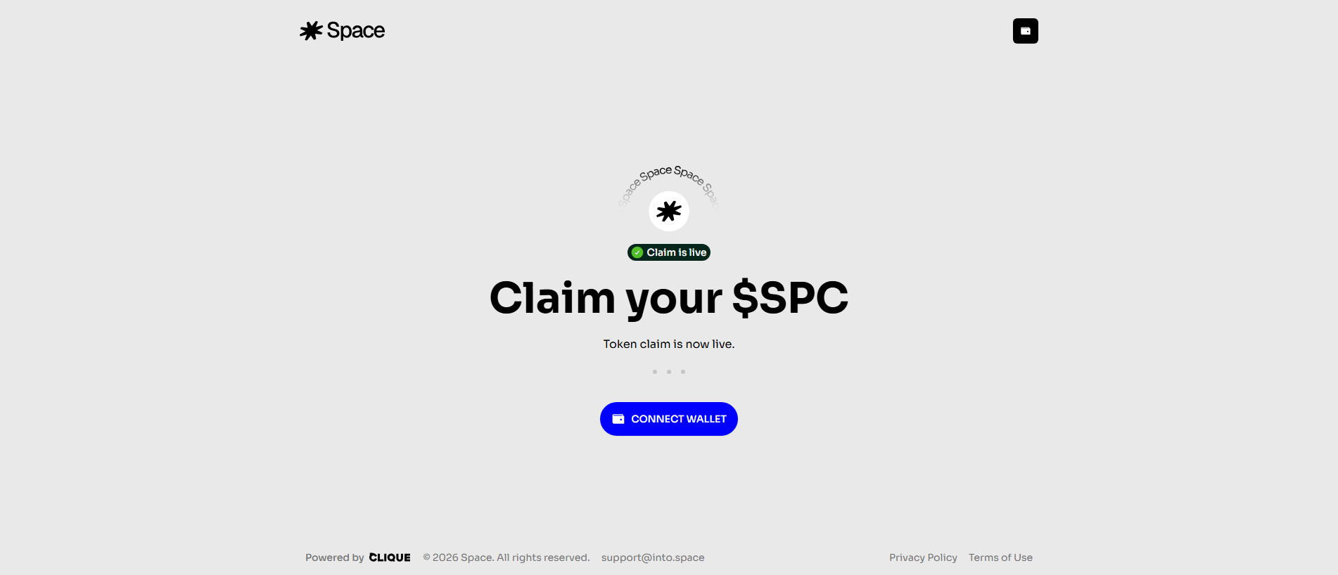 Screenshot of claiminto-space.com