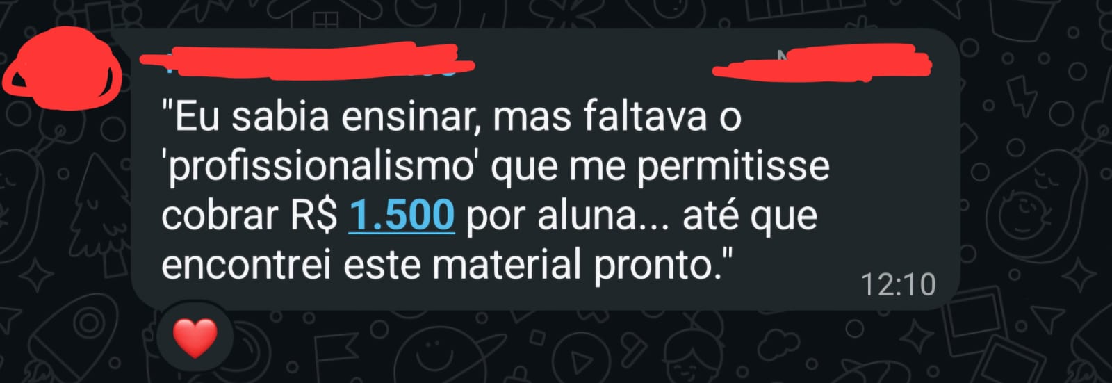 Depoimento de Aluna