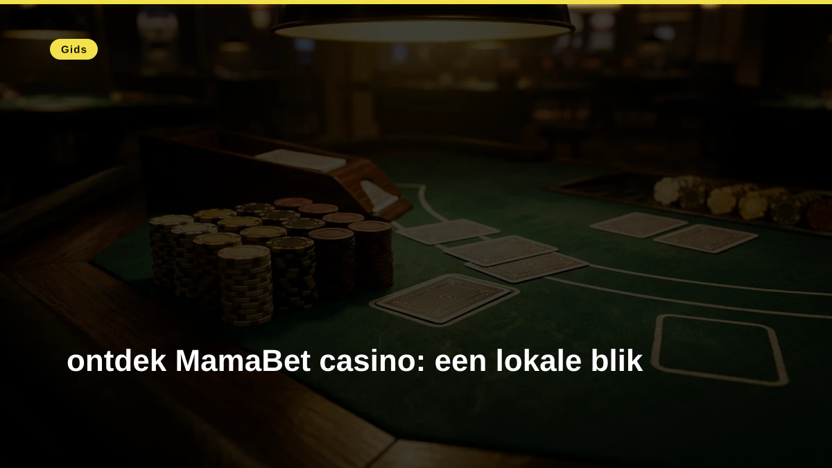 ontdek MamaBet casino: een lokale blik