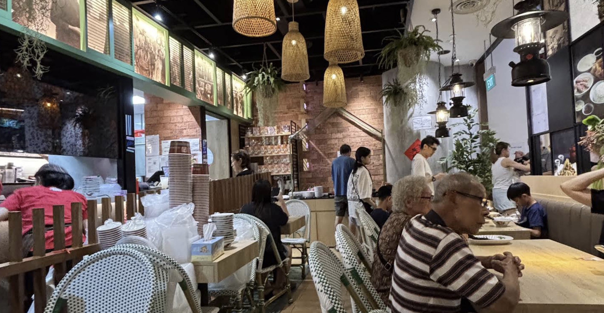 Interior of Old Street Bak Kut Teh with diners enjoying their meals