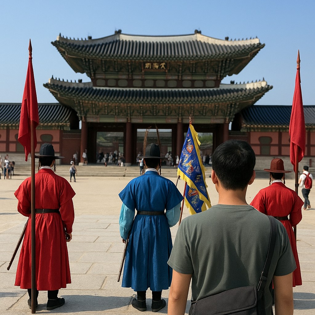 gyeongbokgung palace guards ceremony morning