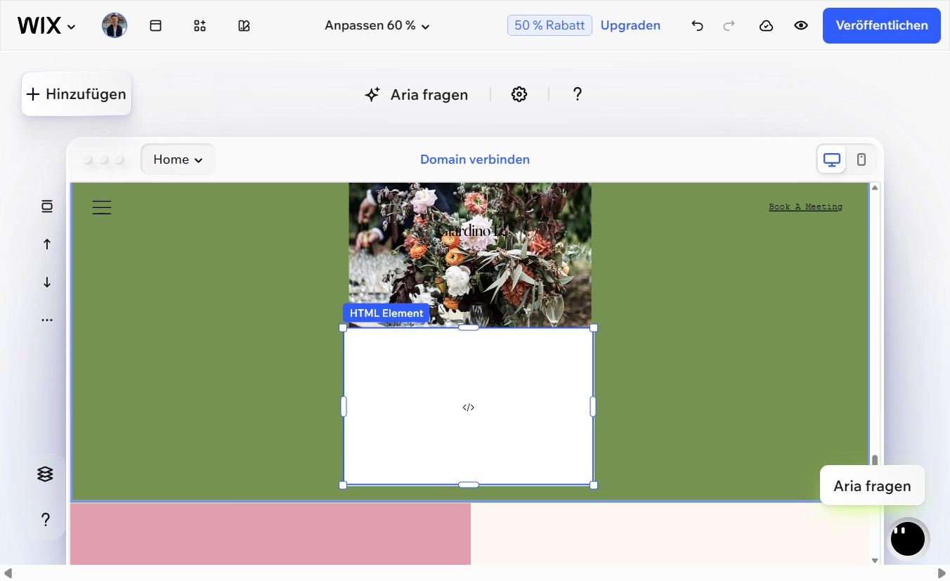URL eingefügt, Anwenden-Button