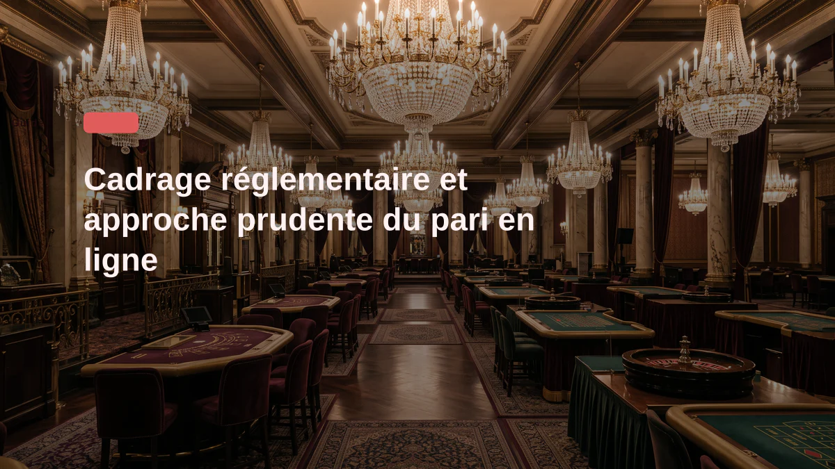 Cadrage réglementaire et approche prudente du pari en ligne