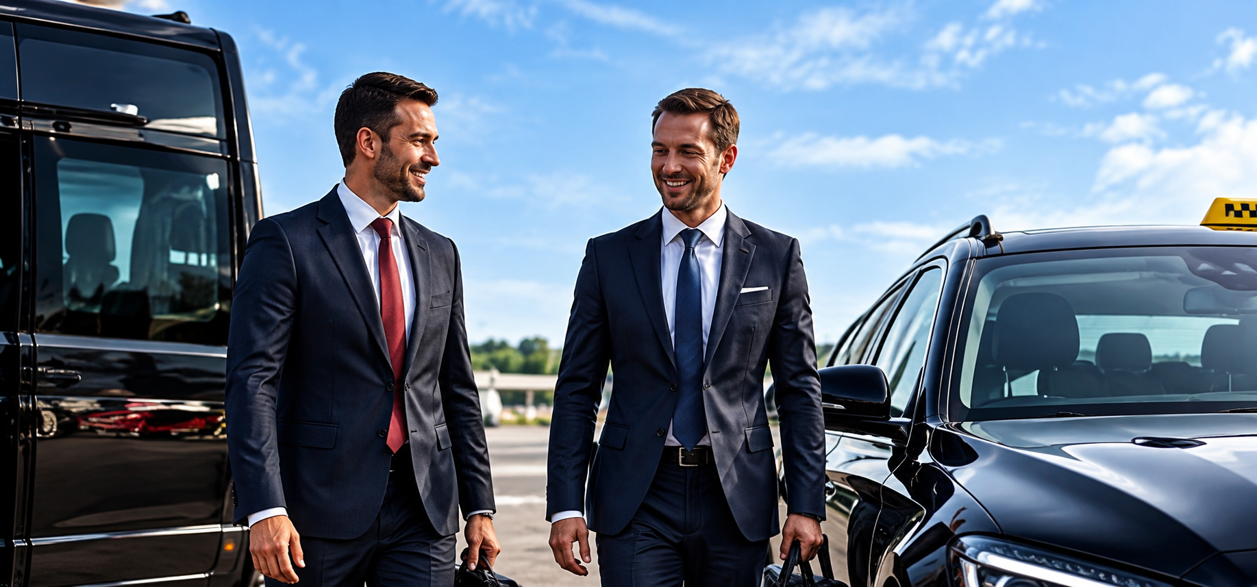 Chauffeurs met zakelijk vervoersvoertuig