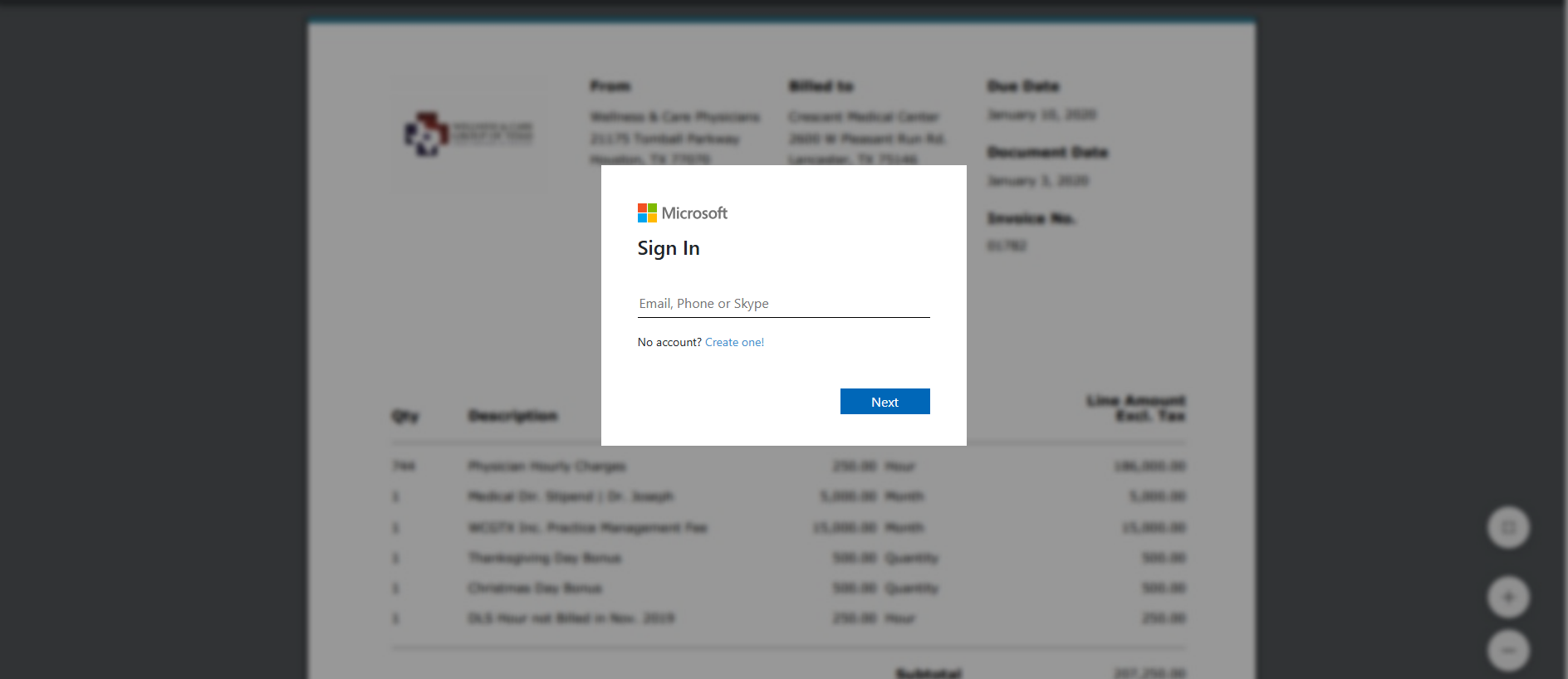 Forensic screenshot of phsyan.fr showing the phishing page layout