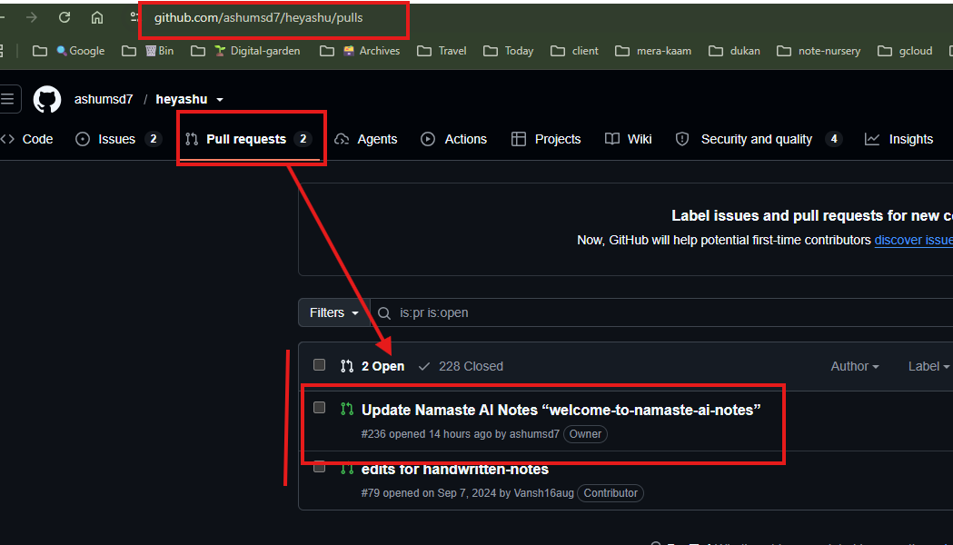 GitHub pull requests
