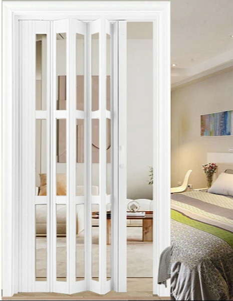 Leather and PVC folding door