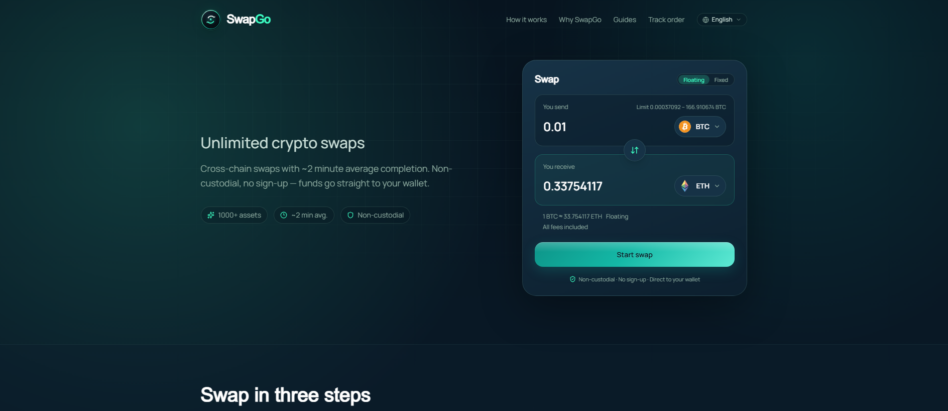 Сохранённый снимок swapgo.io
