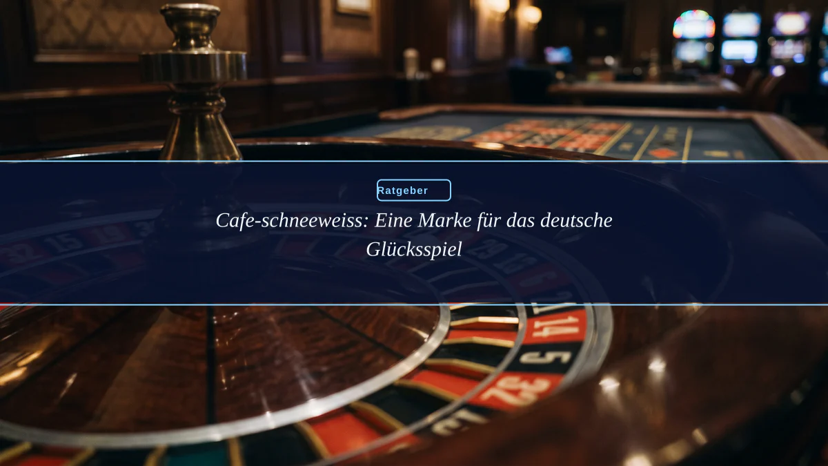 Cafe-schneeweiss: Eine Marke für das deutsche Glücksspiel