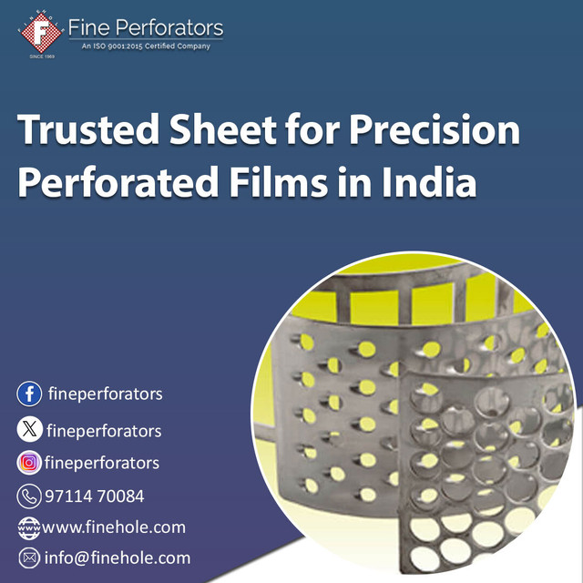 Fine Perforators stands out as a leading perforated sheet company in India, delivering custom solutions to meet the toughest industrial needs. Our advanced perforation technology ensures high accuracy, durability, and efficiency for a wide range of applications. Discover precision-engineered perforated sheets crafted for long-term performance.

https://www.finehole.com/perforated-sheets-manufacturer-exporter-india.php

#PerforatedSheetCompanyinIndia
