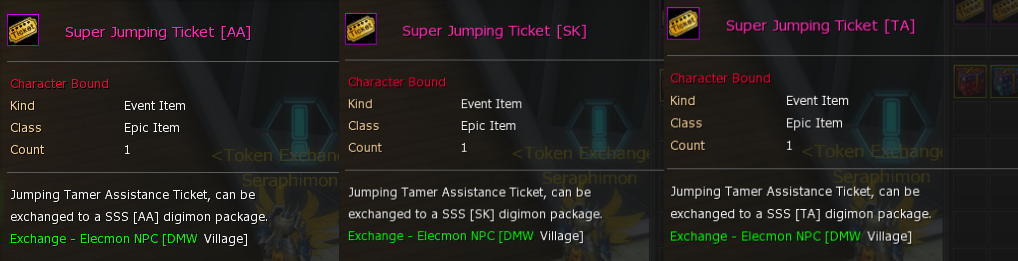 Jumping Tamer Selection Tickets - AA, SK e TA