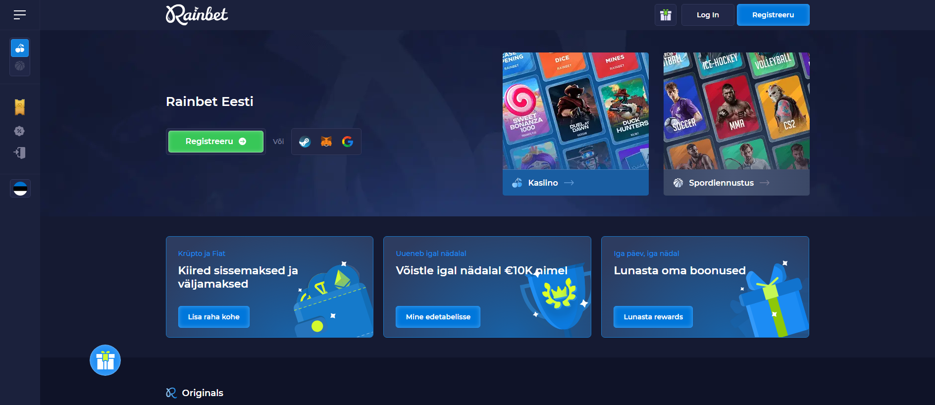 Screenshot of rainbet.ee