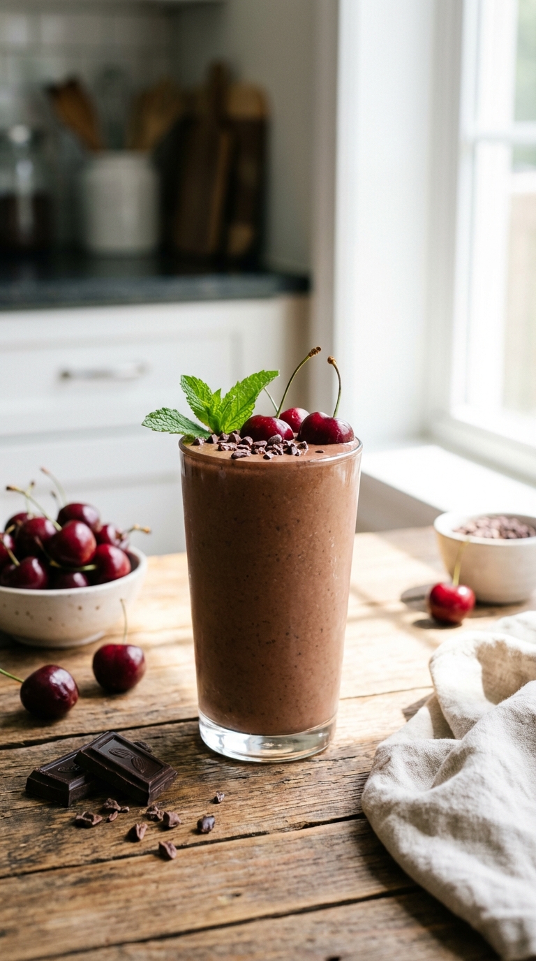 Healthy Chocolate Cherry Smoothie — Packed with Antioxidants