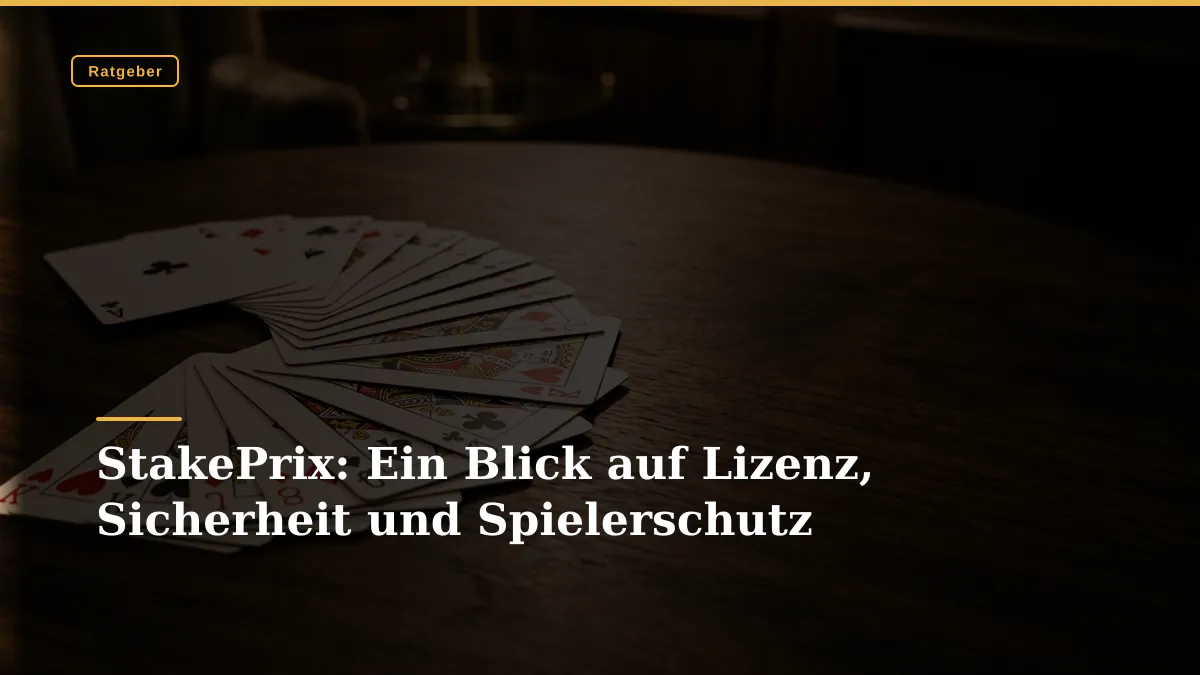 StakePrix: Ein Blick auf Lizenz, Sicherheit und Spielerschutz