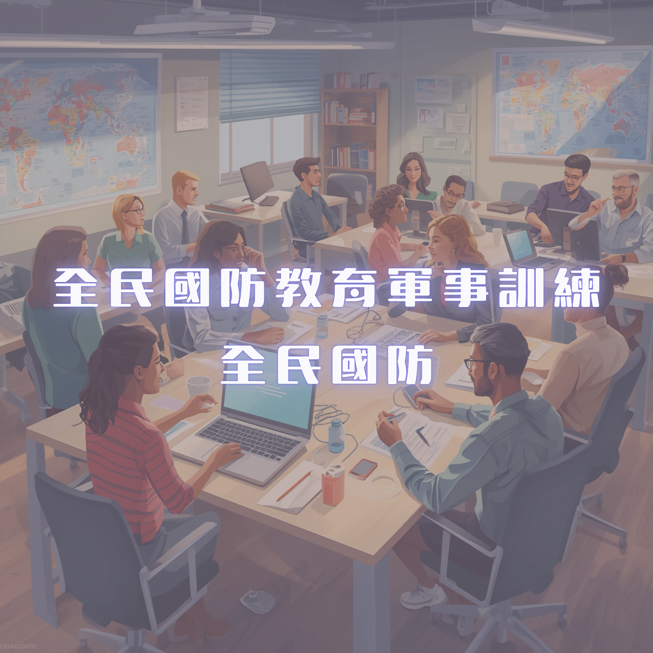 全民國防課程看板