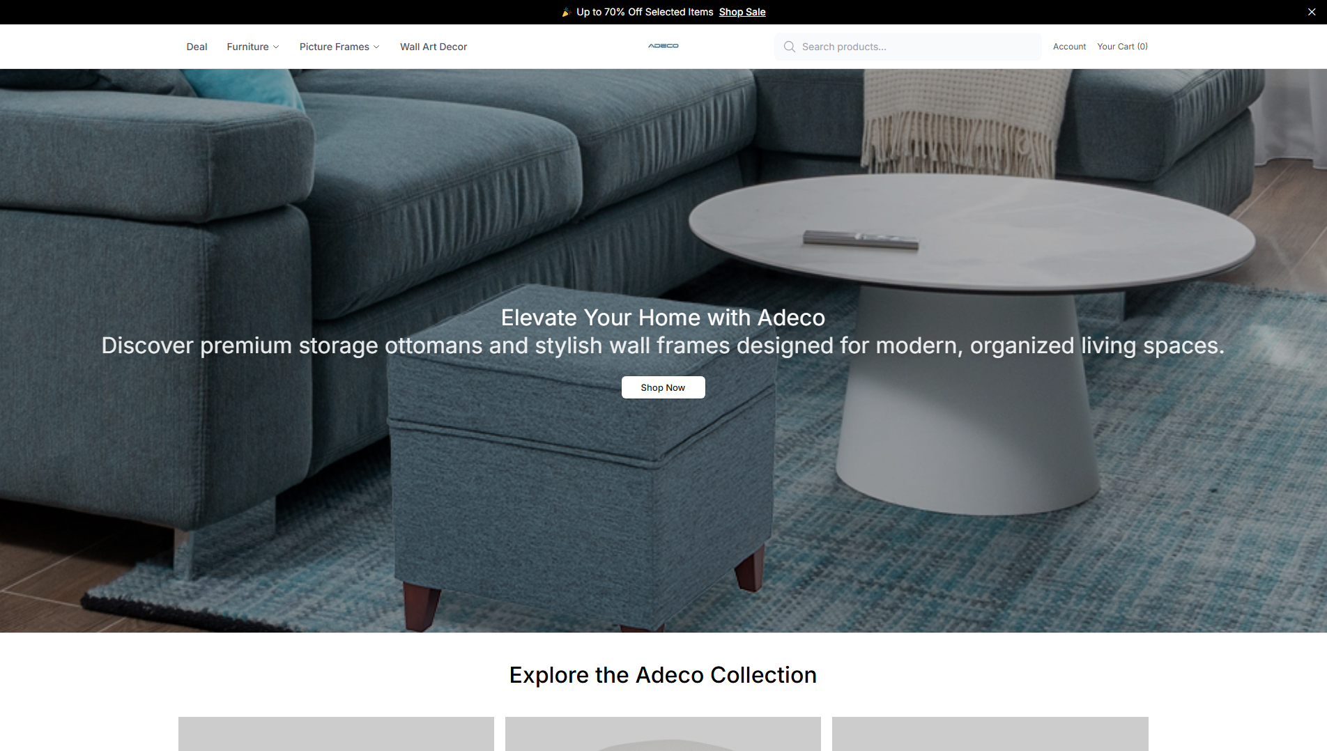 Stored capture of adecostore.shop