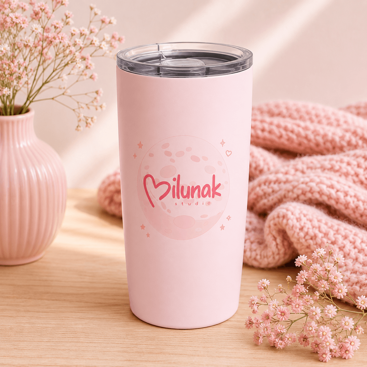 Vaso personalizado con logo de empresa - proyecto Milunak