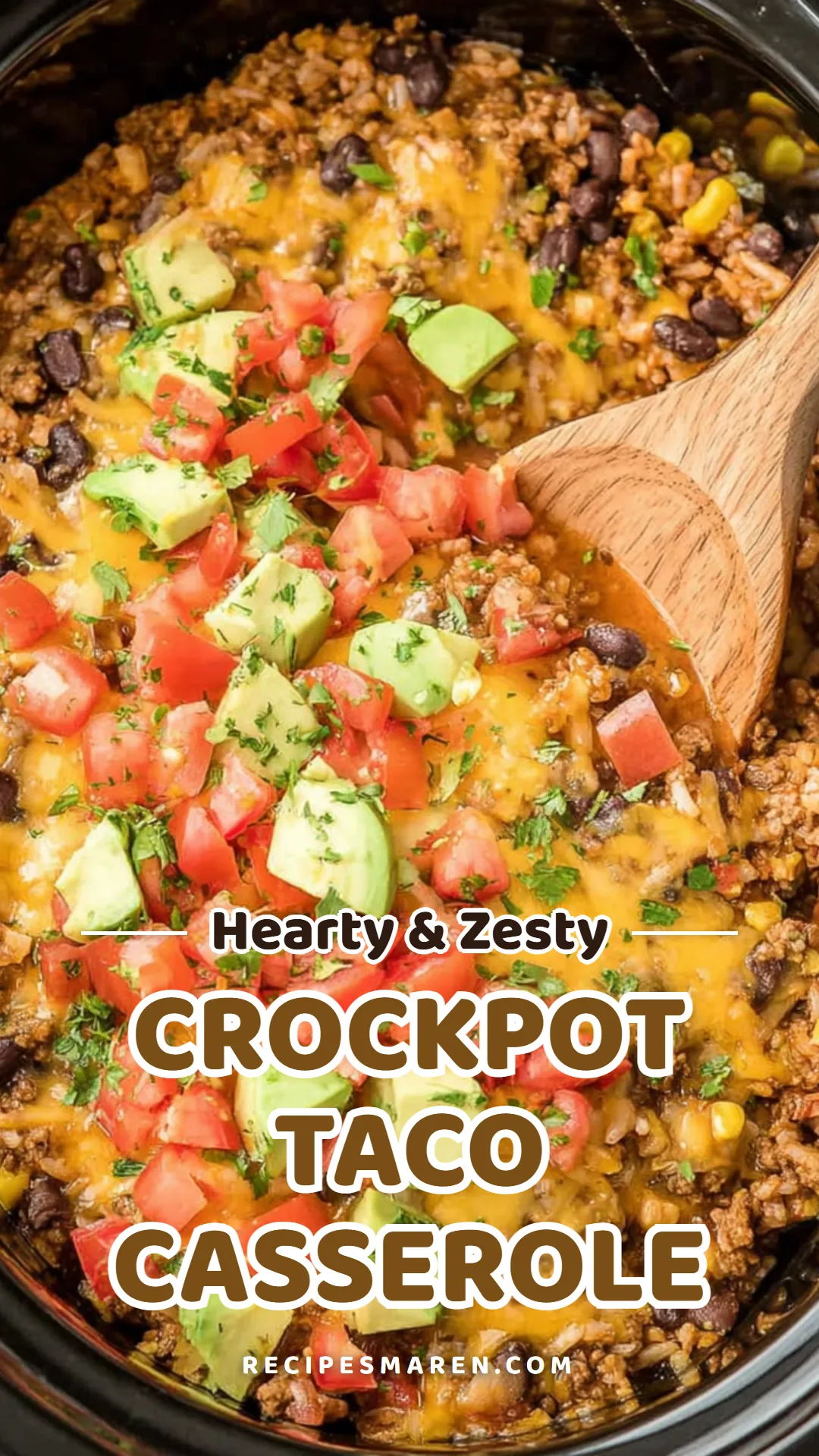 This hearty spicy taco casserole is an easy homemade dish that's perfect for family dinners. Made in your crockpot, it's a great way to enjoy all your favorite taco flavors without the fuss. With layers of seasoned beef, beans, and cheese, this casserole delights everyone at the table. It's not only delicious but also a one-pot meal that simplifies clean-up. Get ready for a satisfying meal that the whole family will love. Click for the full recipe.