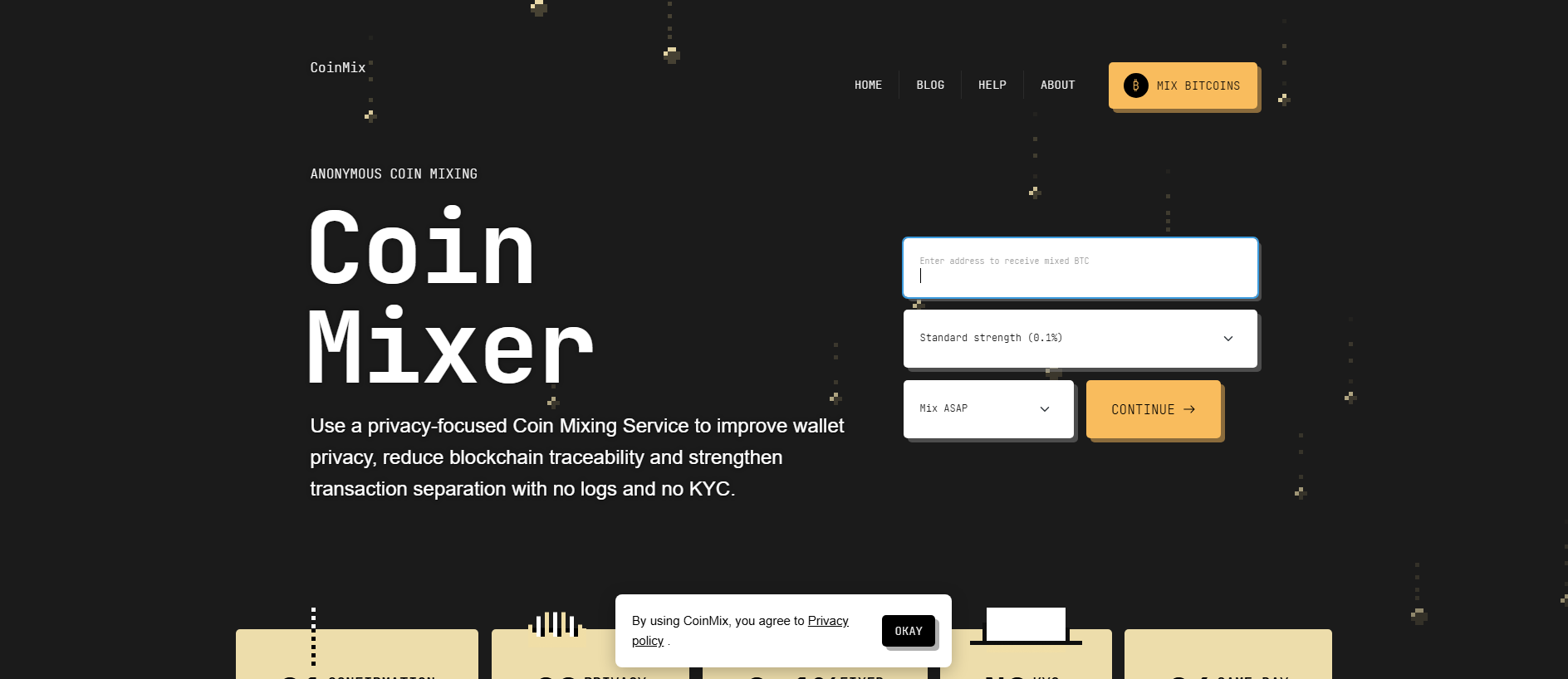 Stored capture of coin-mix.cash
