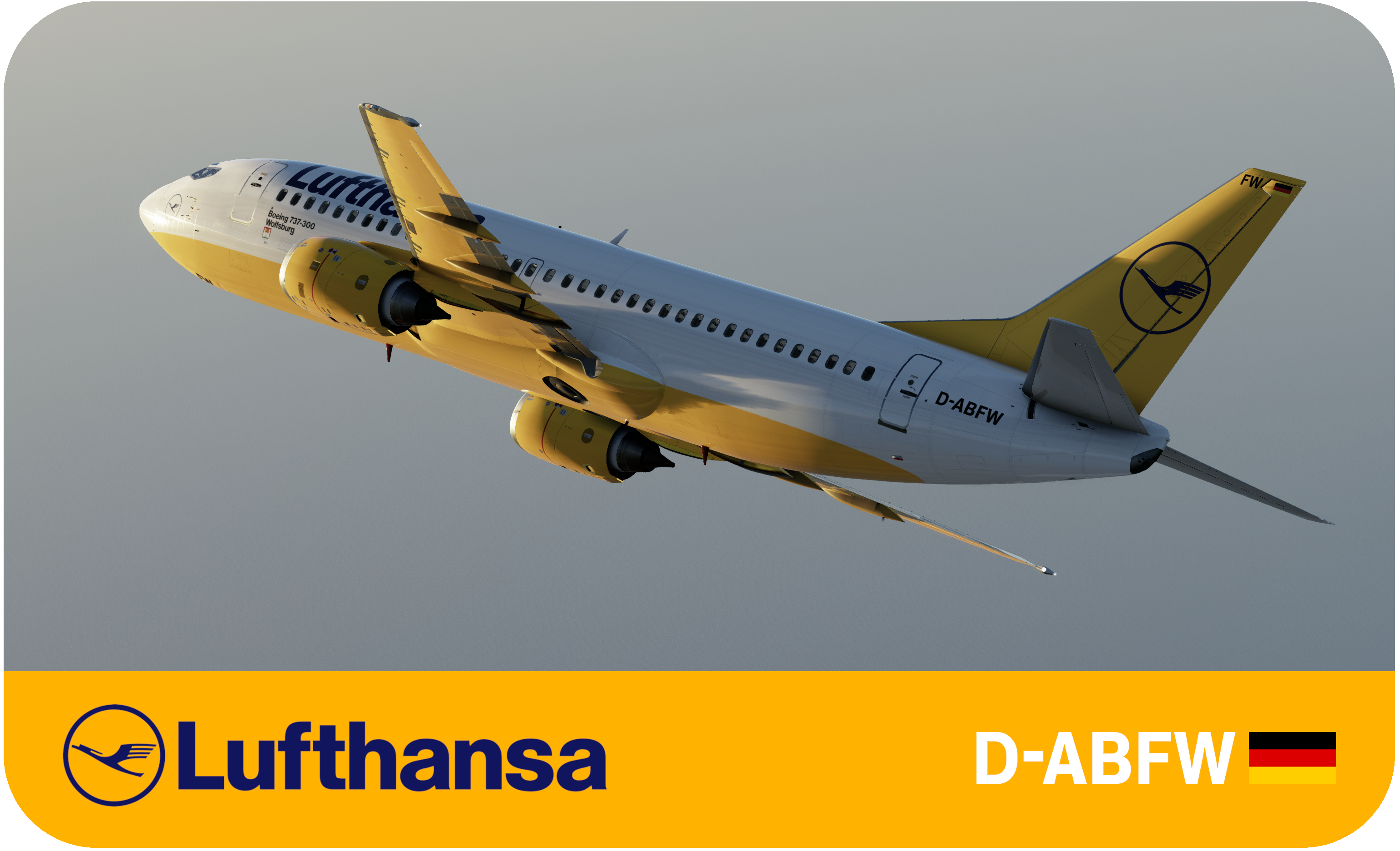 IXEG B737-300 *** Lufthansa D-ABFW [fictional] *** - IXEG 737 - X