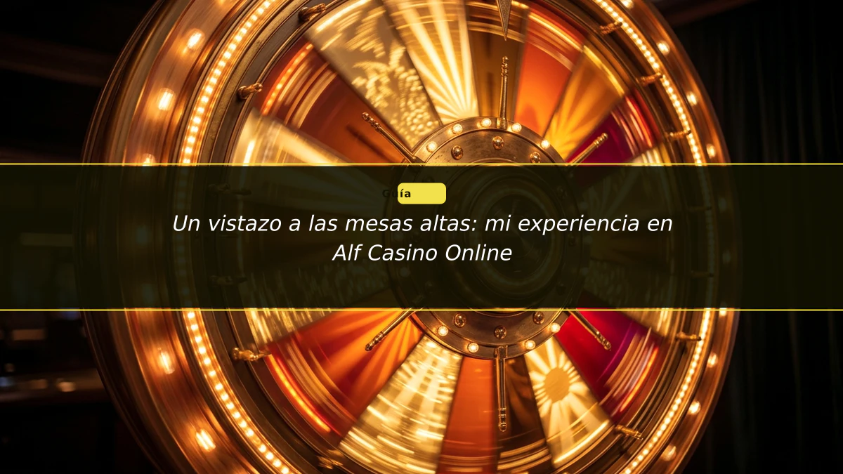 Un vistazo a las mesas altas: mi experiencia en Alf Casino Online