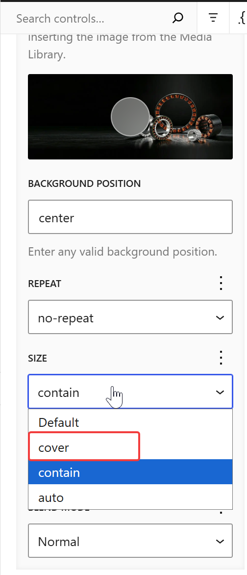 Set background image to cover