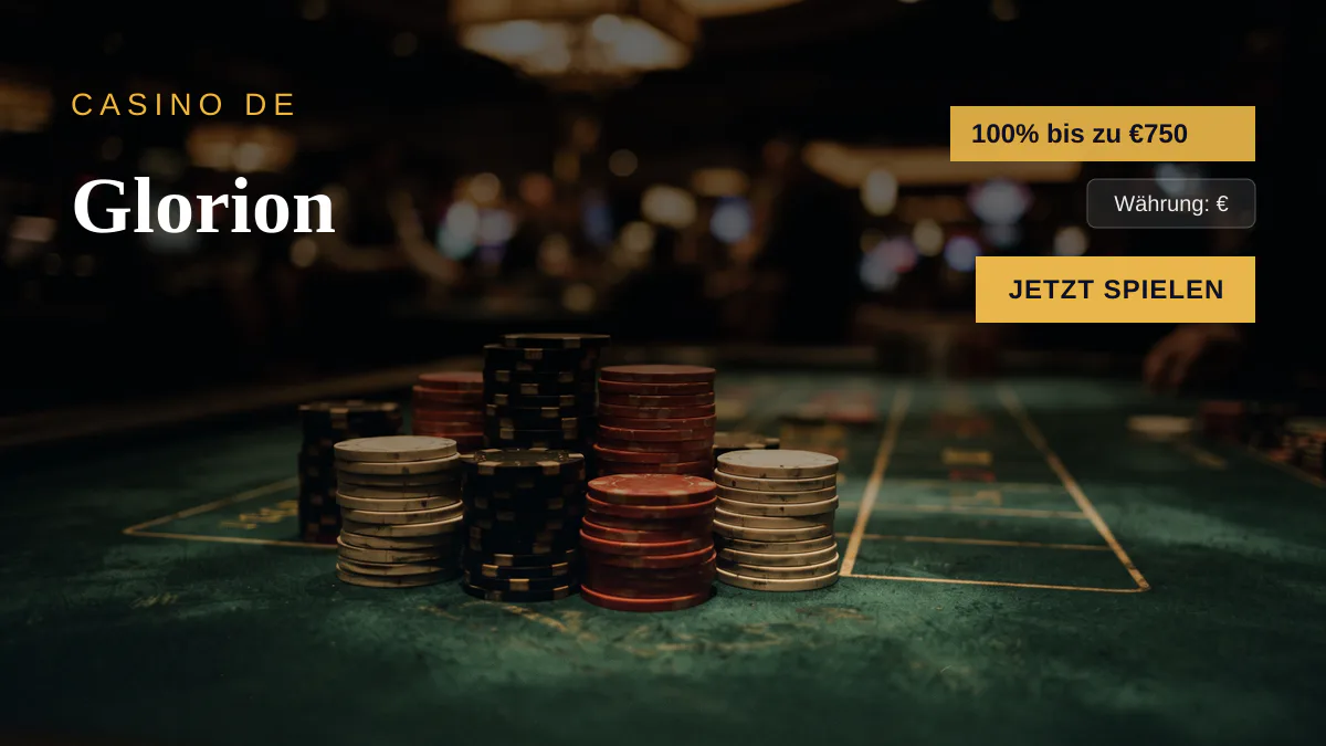 Glorion Casino — Willkommensbonus 100% bis zu €750 + 200 FS, Zahlungen: Visa, Mastercard, Skrill, Neteller, Sofort