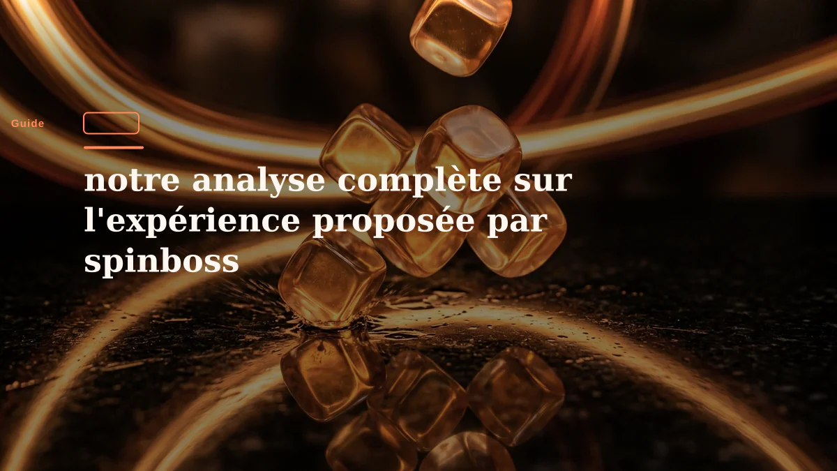 notre analyse complète sur l'expérience proposée par spinboss