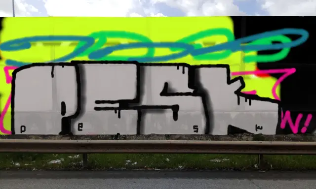 Graffiti artwork by Pesk