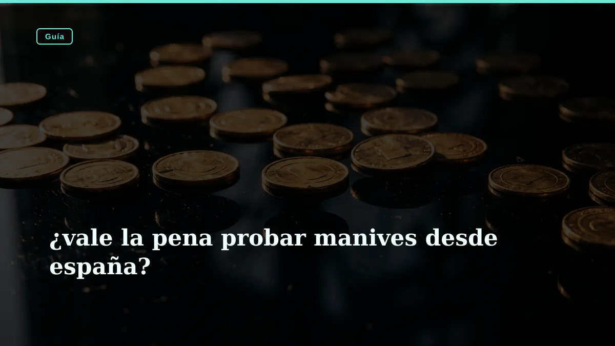 ¿vale la pena probar manives desde españa?