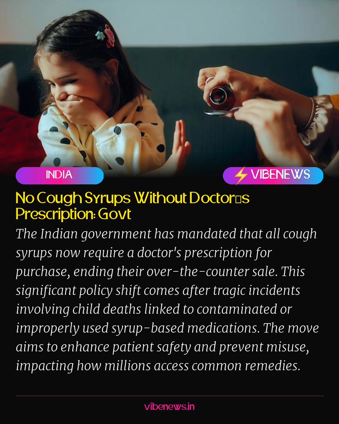 No Cough Syrups Without Doctor’s Prescription: Govt