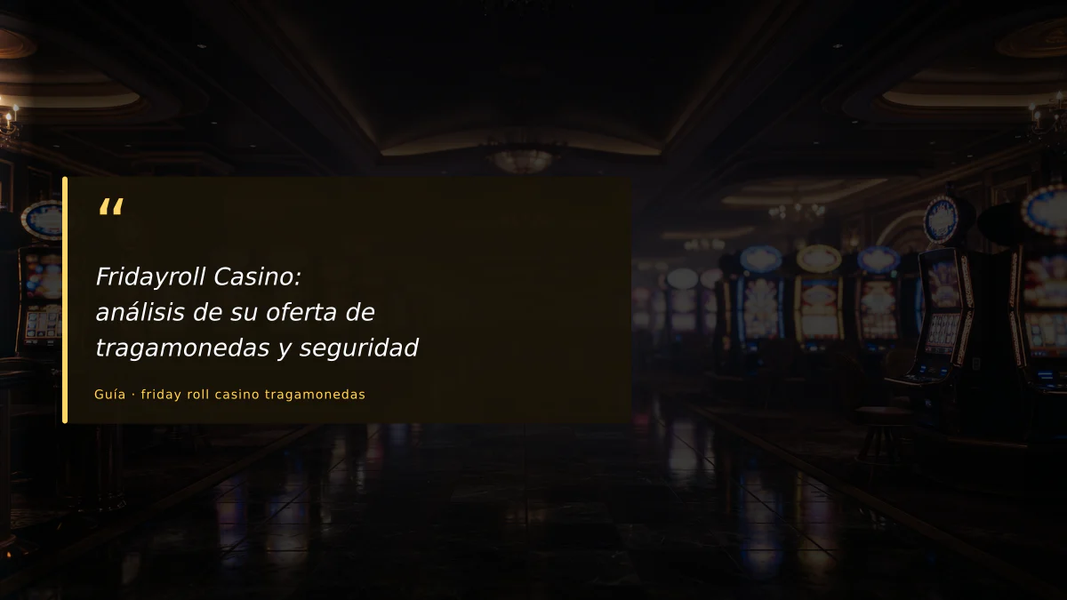 Fridayroll Casino: análisis de su oferta de tragamonedas y seguridad