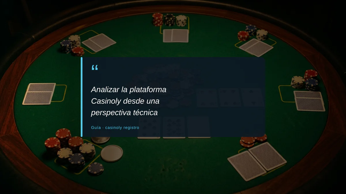 Analizar la plataforma Casinoly desde una perspectiva técnica