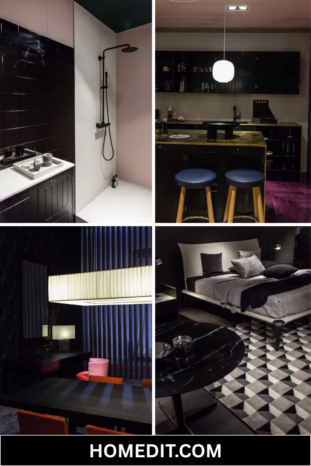 Negrul cucerește designul interior modern: Eleganță și dramatism