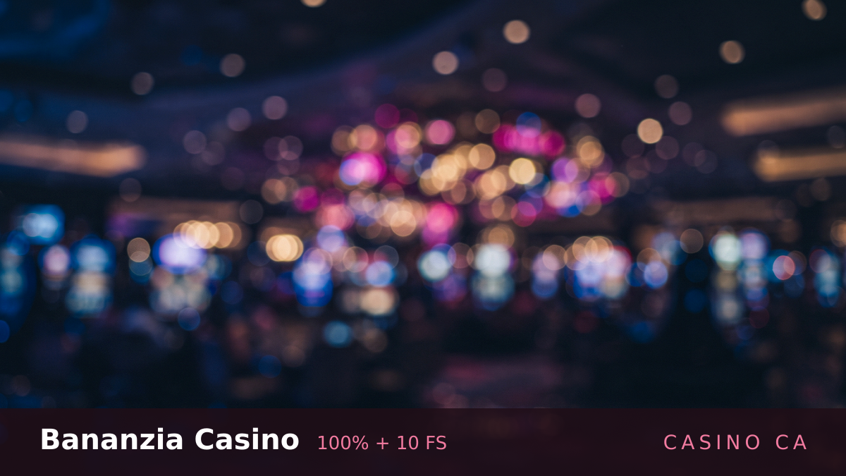 Bananzia Casino — welcome bonus 100% + 10 FS, payments: Visa, Mastercard, Interac, Bitcoin, Ethereum