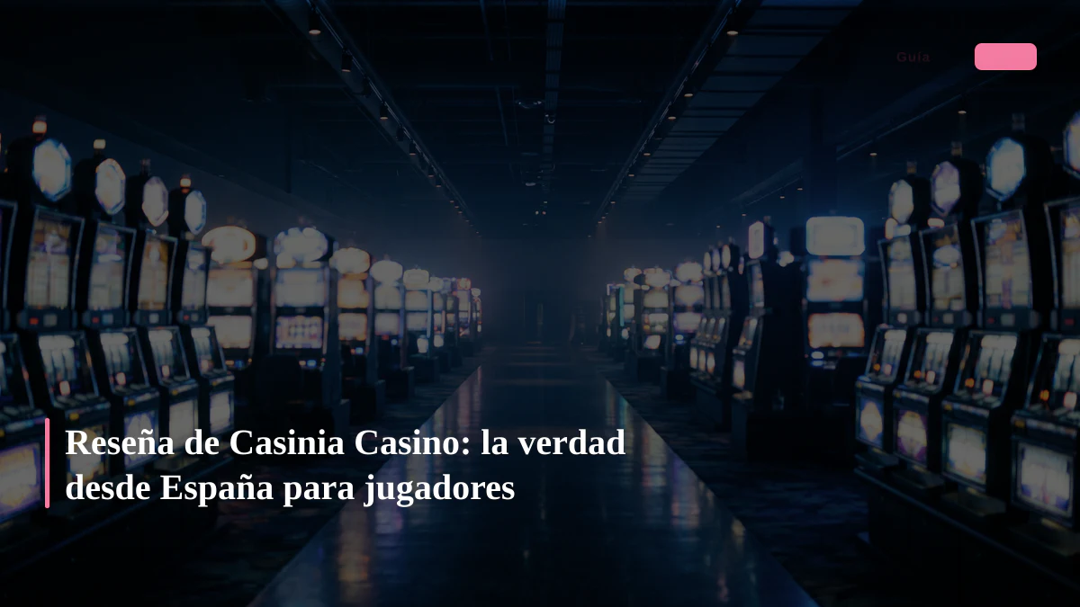 Reseña de Casinia Casino: la verdad desde España para jugadores