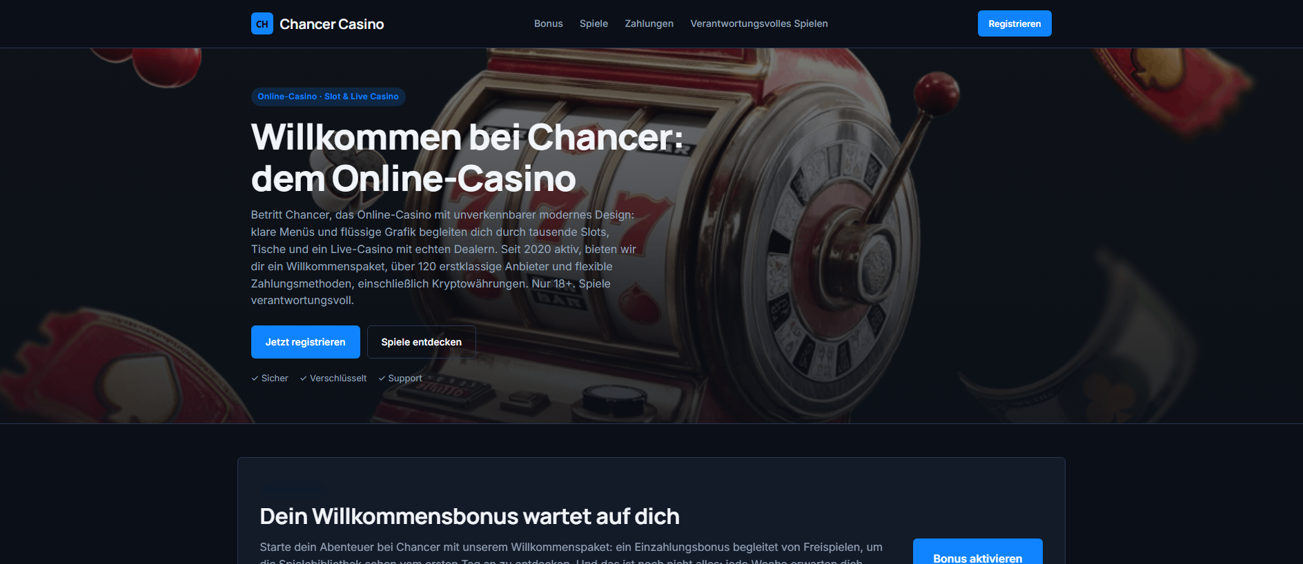 Forensic screenshot of de-chancer.com showing the phishing page layout