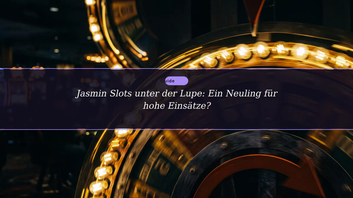 Jasmin Slots unter der Lupe: Ein Neuling für hohe Einsätze?